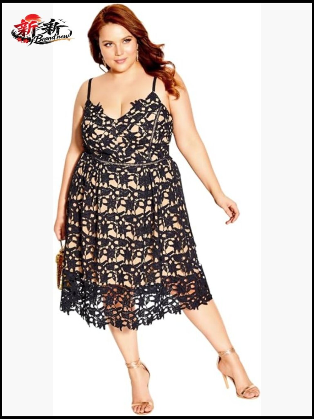 Plus Size Lace Fit-and-Flare Cocktail Dress